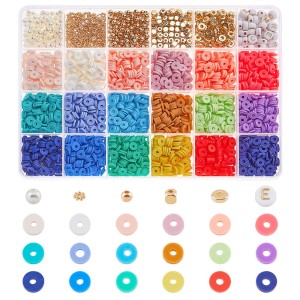 KAT2 Wielki zestaw KOLOR MIX koraliki boho fimo katsuki przekładki literki