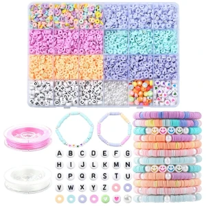 KAT3 Wielki zestaw RAINBOW MIX koraliki boho fimo katsuki przekładki literki żyłki