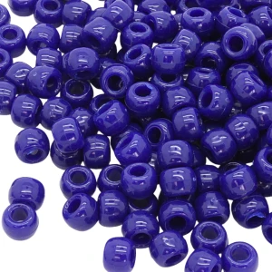 KOP78 Koraliki oponki akryl 9mm kandi pony bead granatowe 20szt