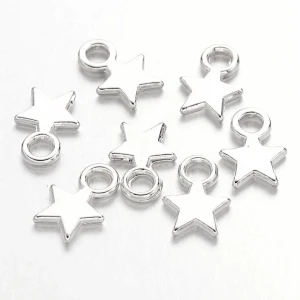 ZAW122 Zawieszki charm metalowe GWIAZDKA gwiazdki do bransoletek 20szt