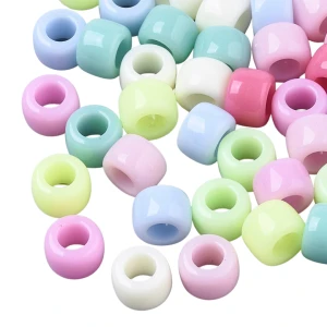 KOP84 Koraliki kandi oponki akryl 8,5mm bransoletki pony bead 50szt błyszczące!