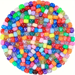 KOP85 Koraliki kandi oponki akryl 9mm bransoletki pony bead 50szt miks 