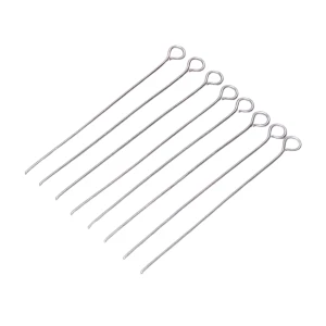 I116 Igły jubilerskie szpilki haczyki platynowe 50mm 0,7mm 12g ok.66szt 