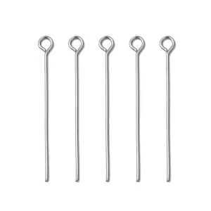 I25 Igły jubilerskie szpilki haczyki 30mm 0,6mm 30szt stal nierdzewna