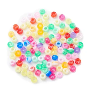 KOP93 Koraliki kandi akryl 9mm warkoczyki pony bead 50szt marmurek 