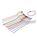 Łańcuszek kulkowy z zapięciem 2.5mm 12cm  mix do biżuterii metek