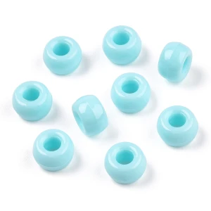 KOP98 Koraliki oponki 9mm kandi pony bead błękitne 20szt
