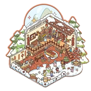 S3D50 Naklejki 3D DIY z Tiktoka Landscape FESTIVAL CELEBRATION ZIMA Ferie zimowe