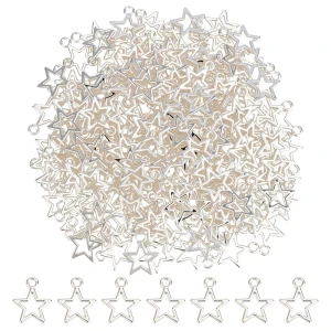 ZAW146 Zawieszki charm metalowe GWIAZDKA gwiazdki do bransoletek 10szt