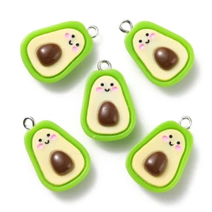 ZAW152 Zawieszka z żywicy akryl awokado AVOCADO owoc 2szt