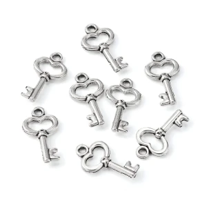 ZAW158 Zawieszki charm metalowe KLUCZYK klucz do bransoletek 10szt