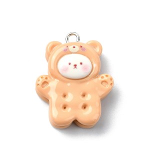 ZAW166 Zawieszka z żywicy akrylowej MIŚ ciastko herbatnik 1szt