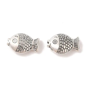 ZAW174 Zawieszki charm przekładka metalowa ryba rybka rybki 5szt 