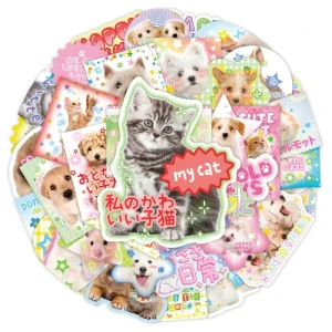 W239 Naklejki STICKER BOMB WLEPY wlepki Cute kawaii Puppy pupil 40szt