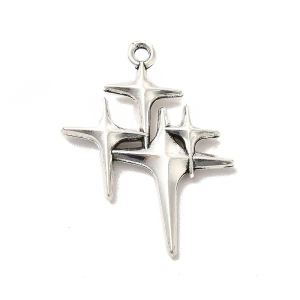 ZAW199 Zawieszki charm metalowe duże gwiazdy gwiazdki konstelacja 2szt