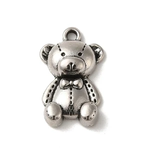 ZAW200 Zawieszki charm metalowe misie miś pluszowy misiu 2szt