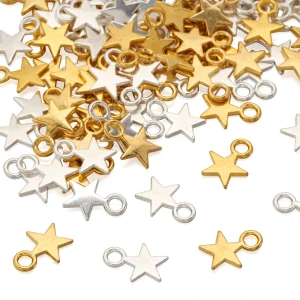 ZAW203 Zawieszki charm metalowe GWIAZDKA gwiazdki do bransoletek mix 20szt
