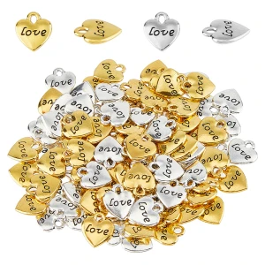 ZAW204 Zawieszki charm metalowe SERCE serduszko do bransoletek mix 10szt