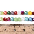 KSZ55 Koraliki szklane 4mm rondelle oponka kulki kryształ fasetowane MIX 50szt