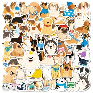 W243 Naklejki STICKER BOMB WLEPY wlepki PIESEK pieski pupil cute 50szt