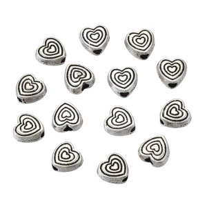 ZAW225 Zawieszki charm przekładka metalowa serce SERDUSZKO serca 10szt