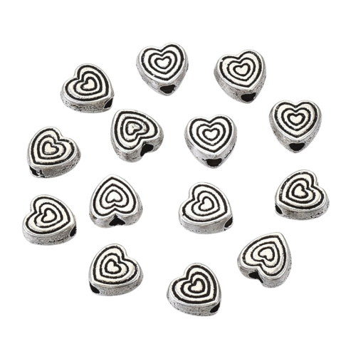 ZAW225 Zawieszki charm przekładka metalowa serce SERDUSZKO serca