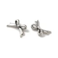 ZAW231 Zawieszki charm przekładka metalowa KOKARDKA kokardki 5szt