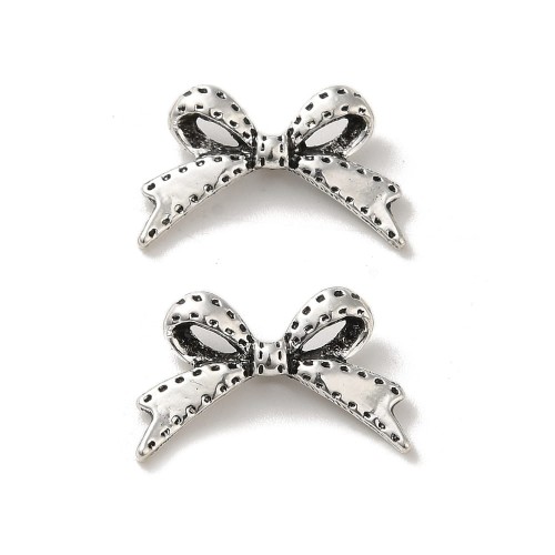 ZAW231 Zawieszki charm przekładka metalowa KOKARDKA kokardki 5szt