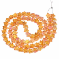 KG14 Koraliki szklane GWIAZDKI GWIAZDA opalizujące 20szt orange pomarańczowe