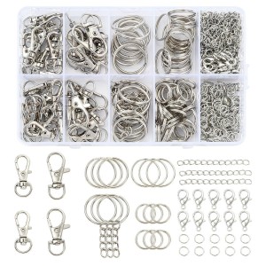 ZE16 Zestaw półfabrykatów do robienia breloków i biżuterii 520 elementów