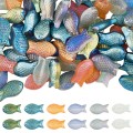 KSZ63 Koraliki szklane opalizujące ryba rybka RYBKI miks kolorów 10szt