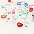 KSZ65 Koraliki szklane opalizujące łezka kropla KROPELKI miks kolorów 20szt