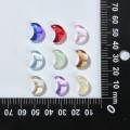 KSZ67 Koraliki szklane opalizujące księżyc KSIĘŻYCE moon miks kolorów 10szt