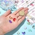 KSZ67 Koraliki szklane opalizujące księżyc KSIĘŻYCE moon miks kolorów 10szt