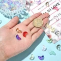 KSZ67 Koraliki szklane opalizujące księżyc KSIĘŻYCE moon miks kolorów 10szt