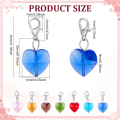 ZAW240 Zawieszki mini brelok kryształowe serce serduszko SERDUSZKA 7szt