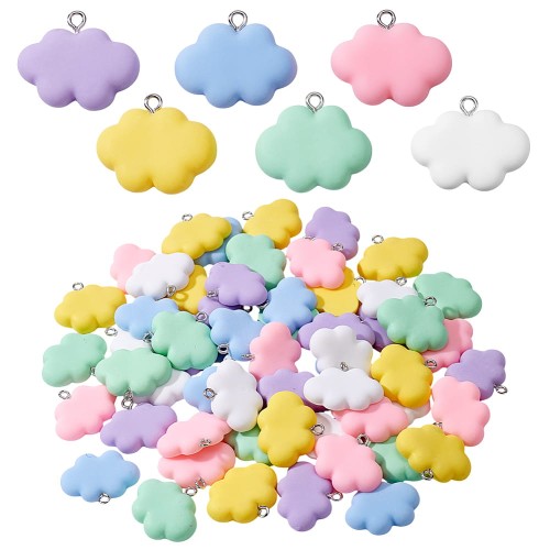 ZAW241 Zawieszka z żywicy chmurka CHMURKI obłok 5szt