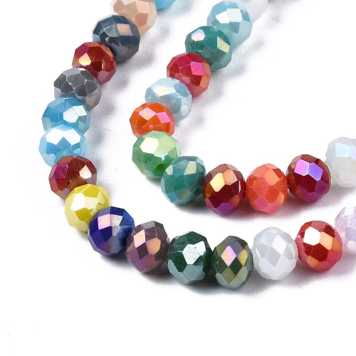 RON1 Koraliki szklane RONDELLE OPONKA OPONKI 6mm kolorowy mix 20szt