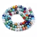RON1 Koraliki szklane RONDELLE OPONKA OPONKI 6mm kolorowy mix 20szt