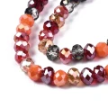 RON3 Koraliki szklane RONDELLE OPONKA OPONKI 6mm czerwony mix 20szt