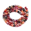 RON3 Koraliki szklane RONDELLE OPONKA OPONKI 6mm czerwony mix 20szt