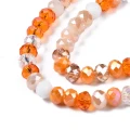RON4 Koraliki szklane RONDELLE OPONKA OPONKI 6mm orange mix 20szt