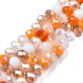 RON4 Koraliki szklane RONDELLE OPONKA OPONKI 6mm orange mix 20szt