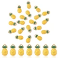 ZAW244 Zawieszki metalowe emaliowane ananas do bransoletek 5szt owoc