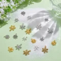 ZAW245 Zawieszki charm metalowe GWIAZDKA ŚNIEŻKA śnieżynki 12szt mix