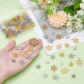 ZAW245 Zawieszki charm metalowe GWIAZDKA ŚNIEŻKA śnieżynki 12szt mix