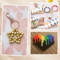 KOP135 Koraliki kandi oponki akryl 9mm warkoczyki bransoletki pony bead 50szt