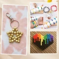 KOP135 Koraliki kandi oponki akryl 9mm warkoczyki bransoletki pony bead 50szt