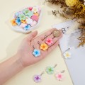 ZAW247 Zawieszki PLUMERIA kwiat zestaw 7szt mini breloki karabinek