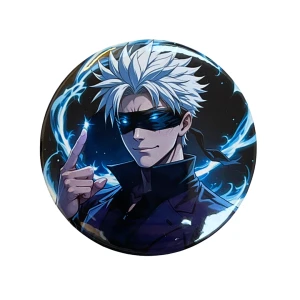 PRZ65 Przypinka button badzik Satoru Gojo z Jujutsu Kaisen anime 58mm L